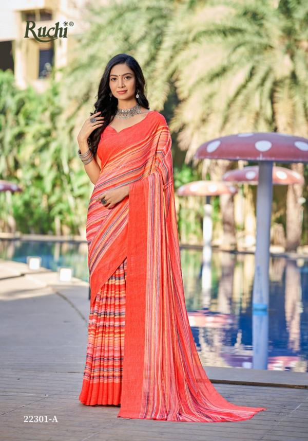 Ruchi Star Chiffon 98 New Casual Chiffon Fancy Saree Collection